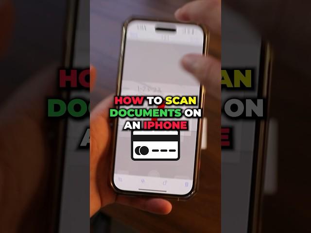 How To Scan Documents on An iPhone #tips