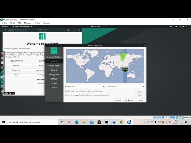 Cara Download Dan install Linux  manjaro Di virtual box