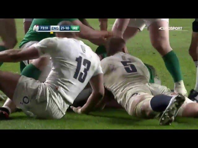 Rugby Sei Nazioni  Inghilterra - Irlanda 21- 10  gli highlights 27-02-2016