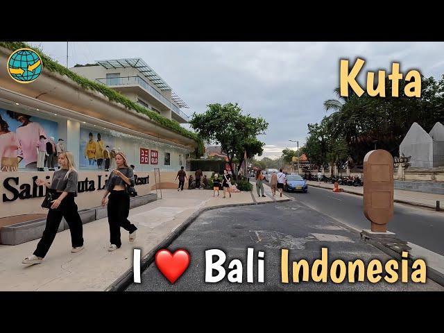  4K walk #indonesia | Bali starts here: Kuta Beach Road & Beachwalk Shopping Center #bali #kuta