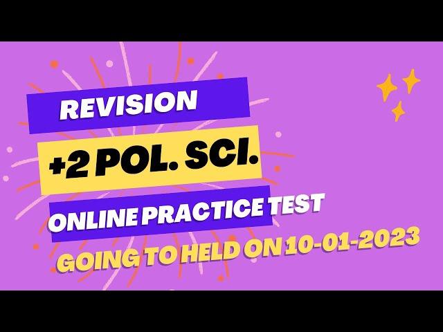 Revision for Online Practice Test +2