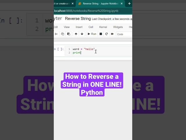 How to Reverse a String in One Line in Python #shorts #python #programming #coding