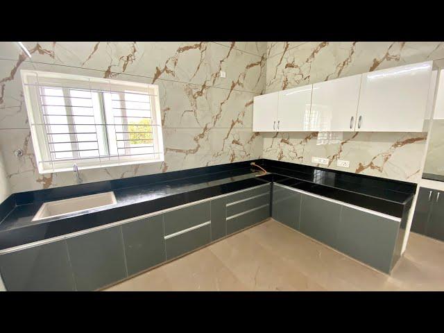 Beautiful Modular Kitchen Design with Utility Area & Store Room 