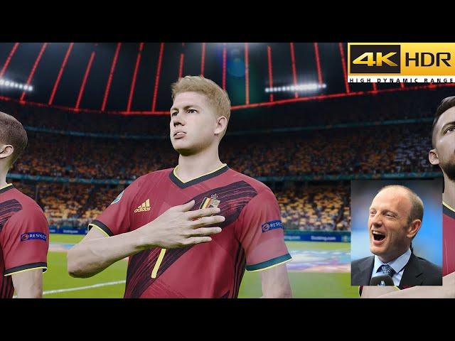 Finland vs Belgium - Euro 2020 2021 | PES 2021 Gameplay 4K [Peter Drury]