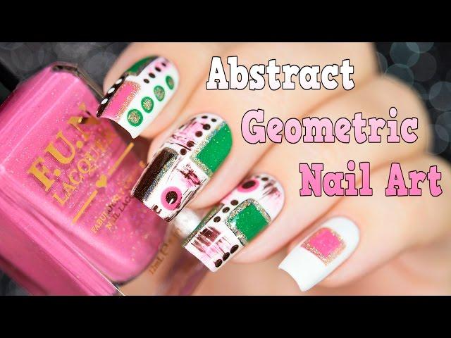 Abstract Geometric Nail Art / Абстрактный геометрический дизайн ногтей