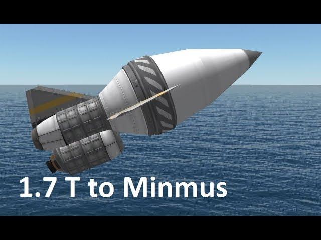 1.7 ton to Minmus  and back - KSP