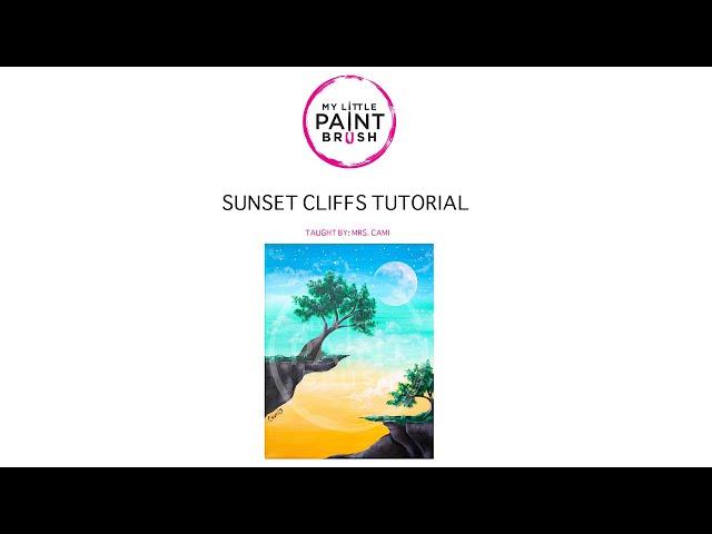 LEARN HOW TO PAINT! Acrylics for Beginners | Sunset Cliffs | My Little Paintbrush