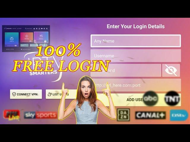 HOW TO GET FREE IPTV SMARTERS PRO LOGIN (2024)