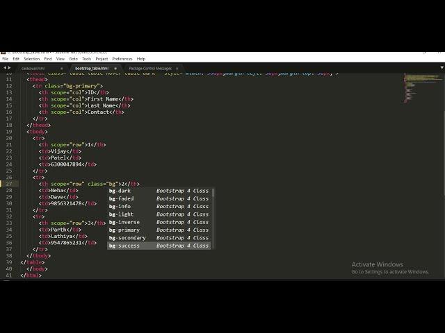 Install Bootstrap 4 Autocomplete Package in Sublime Text 3