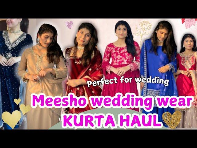 Meesho huge wedding wear kurta haul under 2000rs. # meeshohaul #kurtaset #ethnicwear #priyabainsla