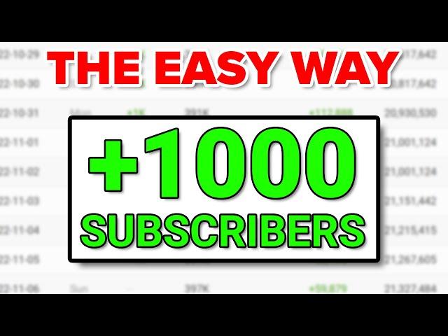 How To Get 1000 Subscribers on YouTube BEFORE 2025