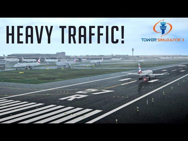 Crazy Traffic in Heathrow | Tower! Simulator 3