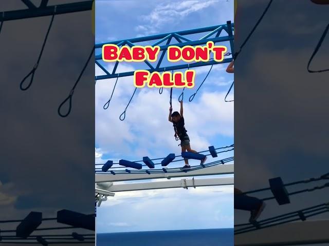 Don’t be scared! Carnival Cruise Rope Course Fun Activity #shorts #carnivalcruise #carnivalbreeze
