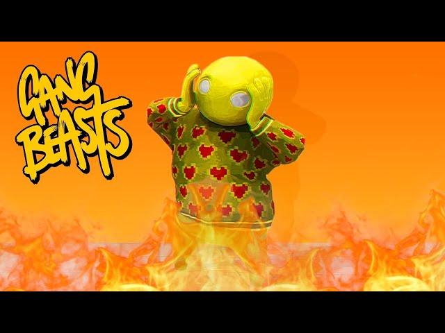 Jason THROWS ME IN FIRE! (Gang Beasts)