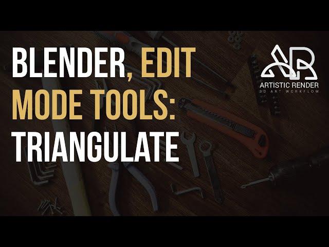 Blender - Triangulate, edit mode tool explained