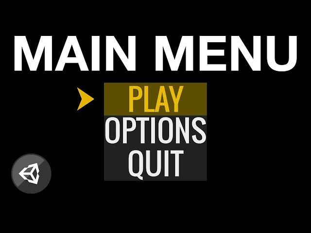 MAIN MENU in Unity 2020 (Tutorial)