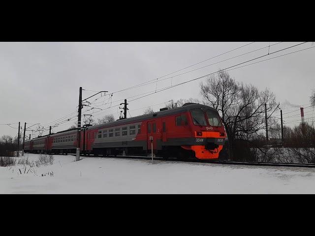 Электропоезд ЭД4М-0038 станция Кубинка-1, до станции Детково 15.03.2021.