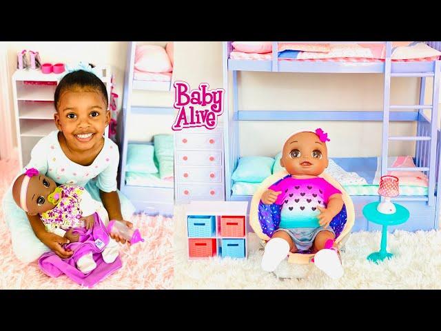 Baby Alive Doll Goes For A Stroller Ride| Kel and Kyl's Playhouse