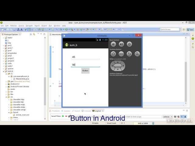 Learn Android : How we can use button in android ?