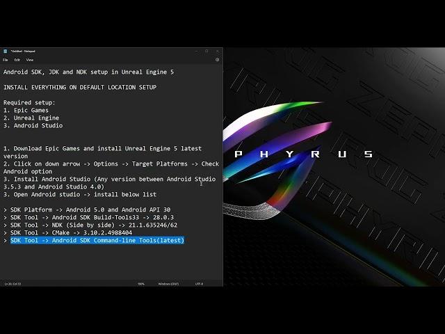 Unreal Engine 5 Android Setup
