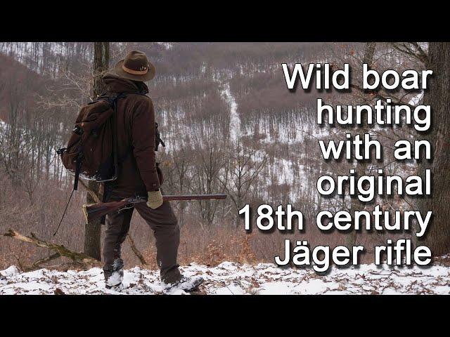 Wild boar  hunting with an 18th century rifle