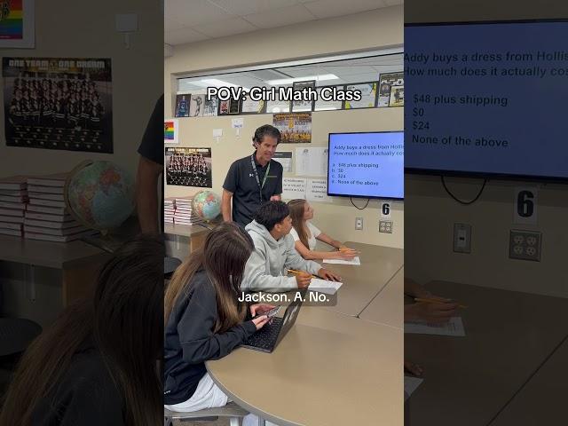 He might need Girl Math Summer School #teacher #funnyteacher #girlmath