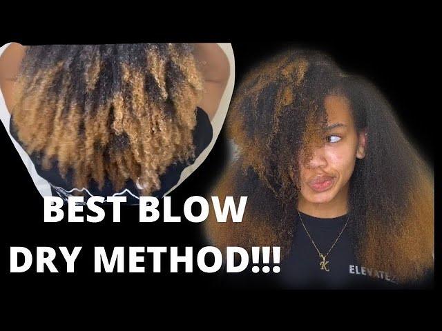 HOW TO: Blow Dry Type 4 Hair| My Minimal Damage Blow Dry Routine (Tension Method)