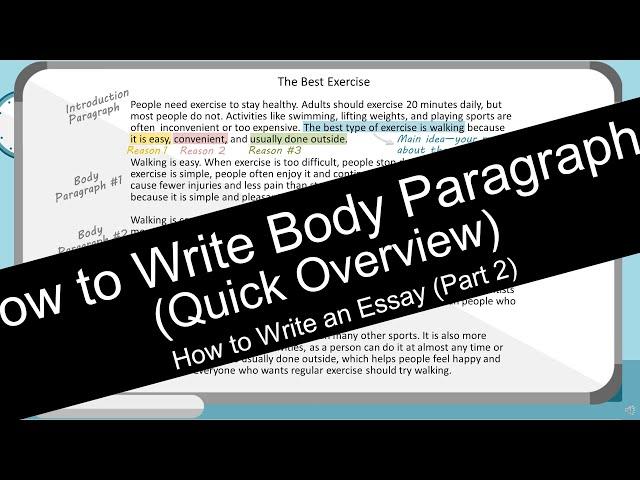 How to Write an Essay: Body Paragraphs (with Worksheet)