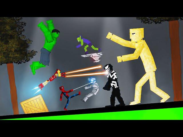 Super Heros vs Sinister Six on Acid Sea in People Playgound