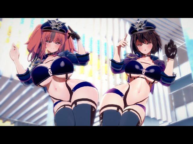 レースクイーンボルチモアとブレマートンで「再会の誓い」【USS Baltimore･Bremerton/MMD/アズールレーン/AzurLane/KKVMD】