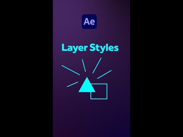 Layer Styles in After Effects