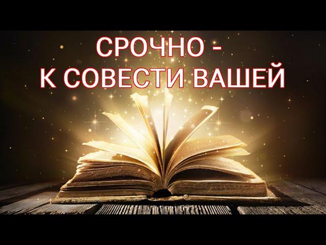 срочно к совести вашей