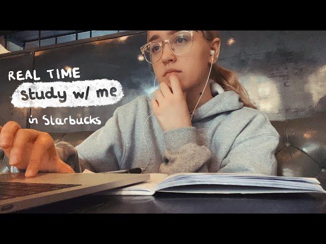 study with me at a cafe (with lofi) || 55 minutes || (leaving cert)