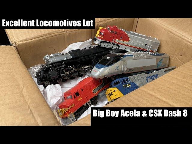 eBay Locomotives Lot - Big Boy, Acela, CSX Dash 8-40 & Santa Fe Super Chief