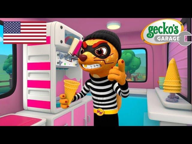 Ice Cream Thief | Gecko's Garage | Truck Cartoons for Kids