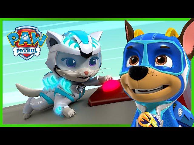 Mighty Pups and Cat Pack stop a Rocket! - PAW Patrol - Cartoons for Kids Compilation