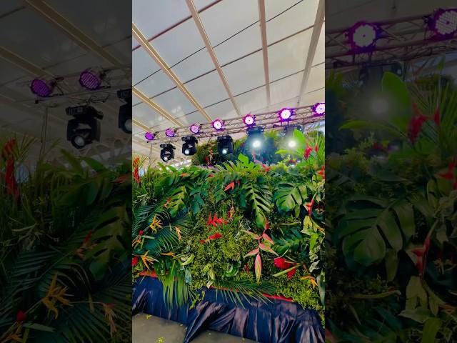 Tropical flower decor | DJ party |techno vibe #neranjanflora #event #party #dj #techno #dance #4u