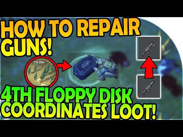 HOW TO REPAIR GUNS - 4TH FLOPPY DISK COORDINATES LOOT - Last Day On Earth Survival 1.6.9 Update