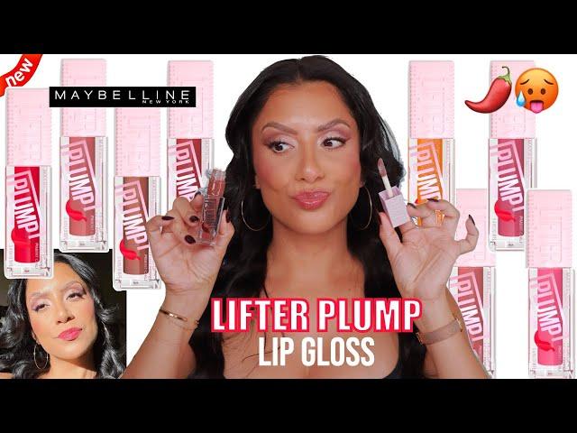 *new* MAYBELLINE LIFTER PLUMP LIP GLOSS + NATURAL LIGHTING LIP SWATCHES | MagdalineJanet