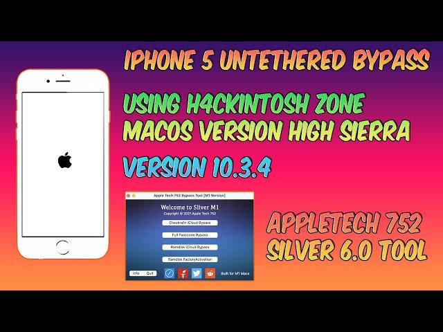 iPhone 5 untethered (WIFI USE ONLY) bypass using macOS + appletech 752 tool