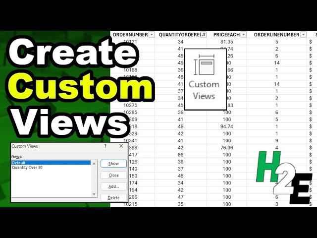 Create Custom Views in Excel