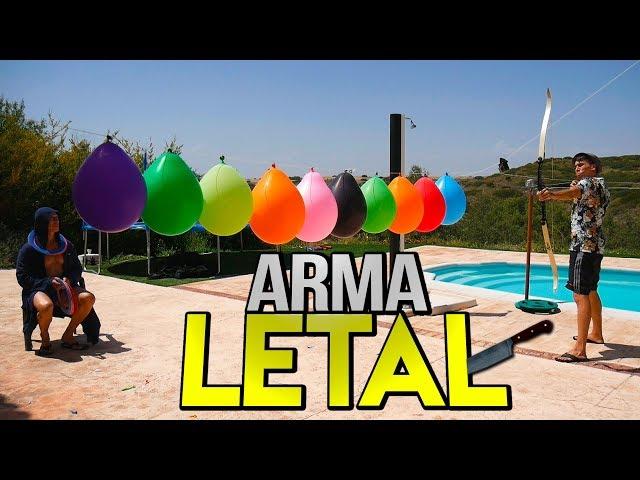 10 ARMAS LETALES vs 10 GLOBOS [Jeyx]