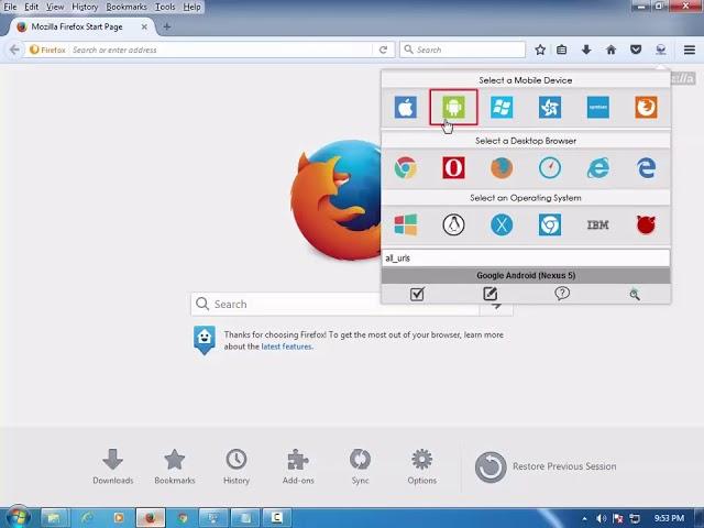 How to Use UserAgent Switcher in firefox