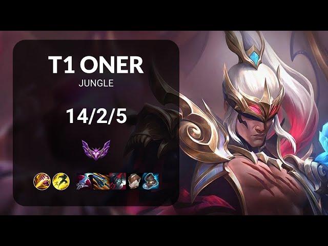 T1 Oner Lee Sin vs Kindred JUNGLE - KR  Patch 14.16