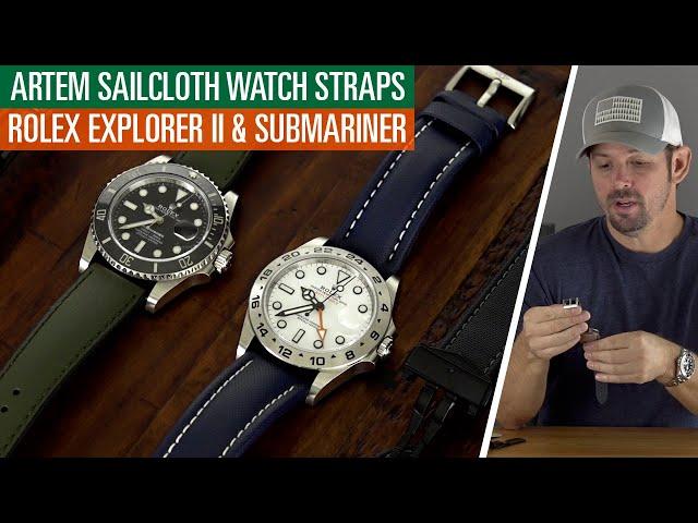 Artem Sailcloth Watch Strap : Reviewed on a Rolex Submariner and Rolex Explorer II