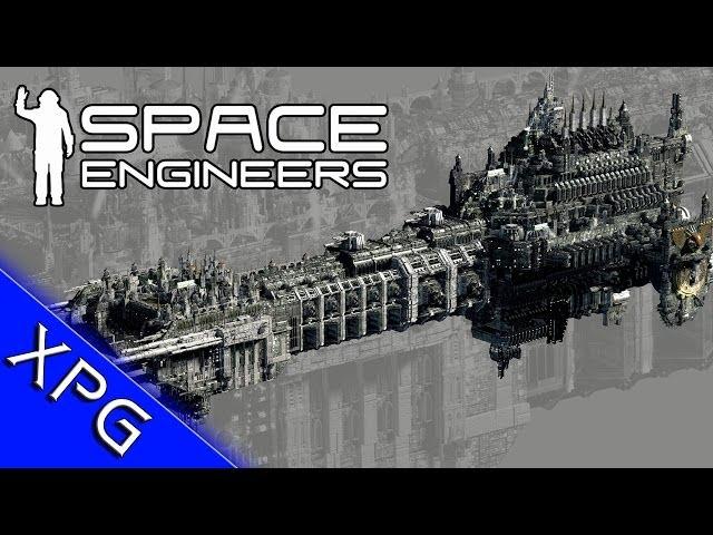 Space Engineers :Warhammer 40k Battleship Thunderhawk dropship (Community Build)