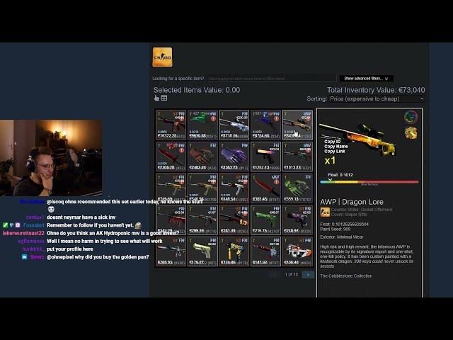 neymar's insane csgo inventory