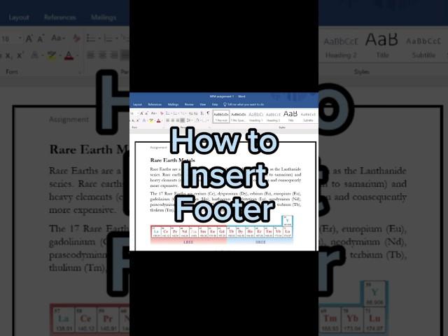 How to Insert Footer like a Pro! #msword #footer