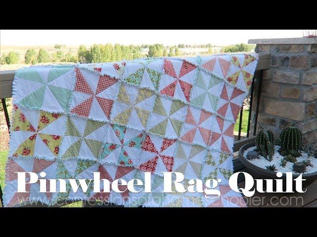 How to Make a Pinwheel Rag Quilt // TUTORIAL