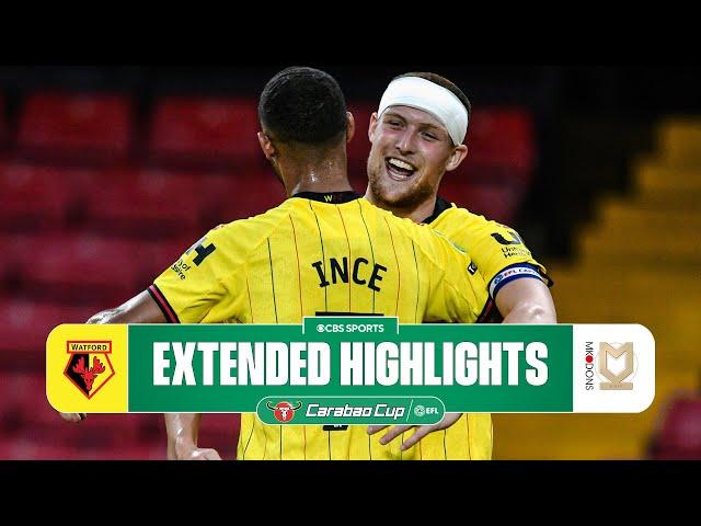 Watford vs. Milton Keynes Dons: Extended Highlights | Carabao Cup | CBS Sports Golazo - Europe